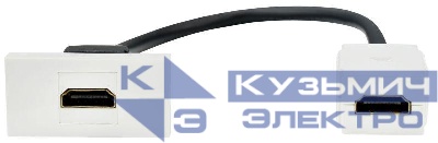 Розетка 1мод. HDMI M/M РКМ-10-00-П бел. PRIMER IEK PR-KK40D-RH-0-1-K01