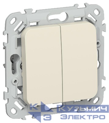 Выключатель жалюзи СП FLITE ВЖ52-2-0-ФлСл 10А механизм сливочный IEK FI-V15-0-10-1-K86