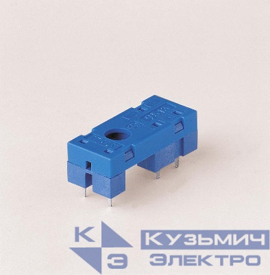 Розетка для монтажа на плате для реле 41.31 в комплекте металлич. клипса 095.41.3 син. FINDER 95132SNA