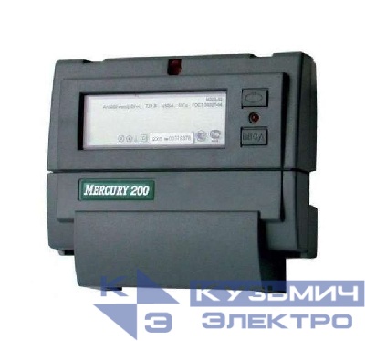 Счетчик Меркурий 200.02 1ф 5-60А класс точн. 1.0 многотариф. CAN ЖКИ Моск. вр. Инкотекс М0000051747