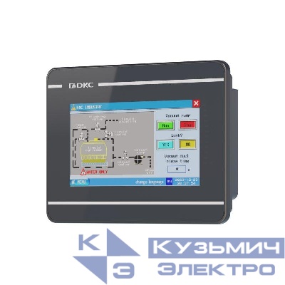 Панель промышленная операторская диагональ 4.3дюйм 1677М цветов дисплей TFT разрешение 480х272 px порты: 2 COM 1 Micro USB 1 Ethernet DKC H1000-T043E