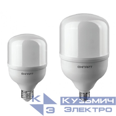 Лампа светодиодная высокомощная 82 901 OLL-T80-30-230-865-E27 30Вт 6500К холод. бел. E27 2400лм 176-264В ОНЛАЙТ 82901