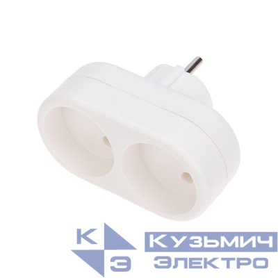 Разветвитель 2-м без заземл. 10А бел. Rexant 11-1074
