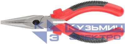 Тонконосы "Стандарт" пластиковые ручки полированная сталь 165мм красн.-черн. FIT 48265