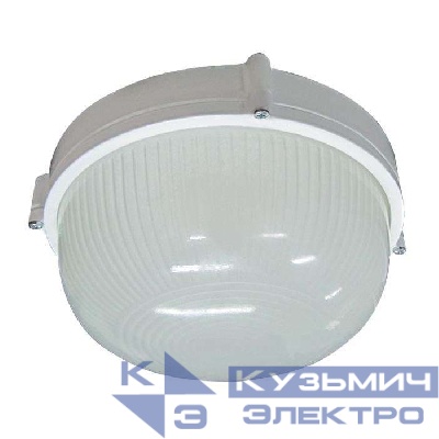 Светильник "Банник" 1301 НПП 03-60-013 1х60Вт E27 IP65 круг малый корпус бел. Элетех 1005500934