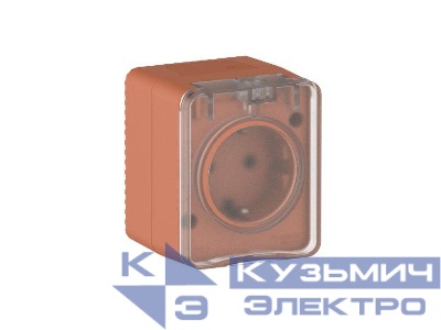 Розетка 1-м ОП AtlasDesign PROFI 16А IP54 250В заземл. защ. шторки терракот. SE ATN547045