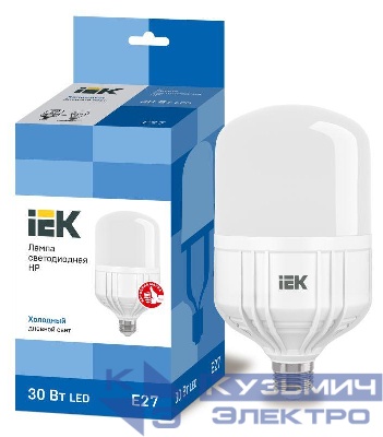 Лампа светодиодная HP 30Вт 230В 6500К E27 IEK LLE-HP-30-230-65-E27