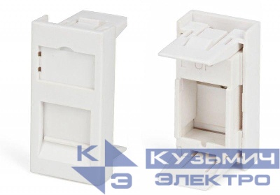 Вставка SIP2-1K-M45-22.5 45х22.5 (аналог Mosaic) для 1 модуля формата Keystone Jack Hyperline 35206