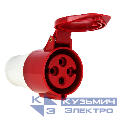 Розетка кабельная 32А 380В 3P+РЕ IP44 (224) EKF ps-224-32-380