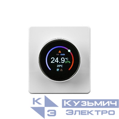Терморегулятор СП ROUND Wi-Fi перламутр Kranz KR-78-0728-1