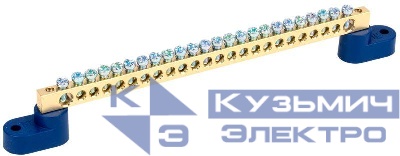 Шина нулевая ШНИ-6х9-24 У2-С на 2-х. угл. изол. IEK YNN10-69-24C2-K07