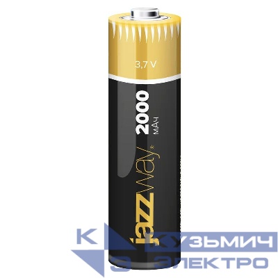 Аккумулятор 18650 3.7В Li-Ion 2000мА.ч с защитой JazzWay 5012042