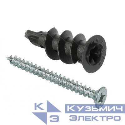 Анкер (дюбель) DRIVA NYLON с шурупом (уп.4шт) Tech-KREP 102947