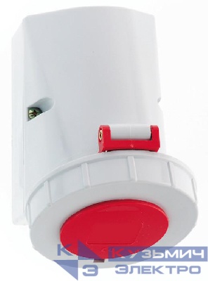 Розетка настенная 32А 4п 3P+PE 6ч 400В IP67 Bals 1149