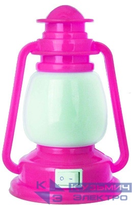 Светильник светодиодный NL-170 "Фонарик" 220В ночник с выкл. розов. Camelion 12526