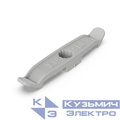 Держатель плоского кабеля двусторонний для прямого монтажа на 4 места сер. (уп.20шт) Промрукав PR13.0440