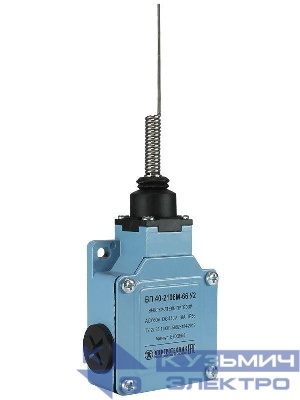 Выключатель путевой ВП 40-2106М-66 У2 1НО+1НЗ IP66 рычаг пружинный "кошачий ус" мгновенный без сальника Электротехник ET008688