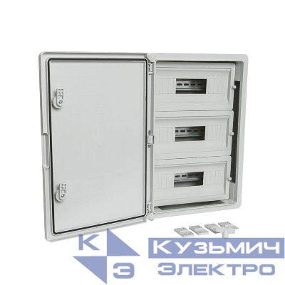 Корпус пластиковый распределительный ЩРН-45 IP65 сер. дверь 500х350х190 Промрукав PR08.26500