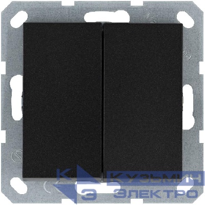 Выключатель 2-кл. 10А IP20 механизм антрацит Jasmart G3023B