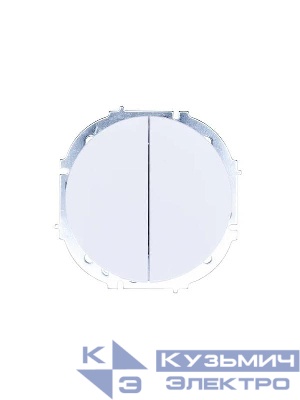 Выключатель 2-кл. СП OSEN 10А IP20 механизм бел. LEZARD 743-0288-101