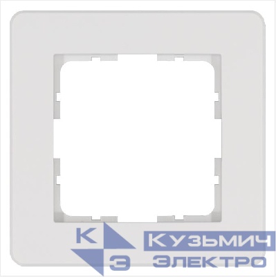 Рамка 1-м G-Flex бел. глянцевый Jasmart G1101W
