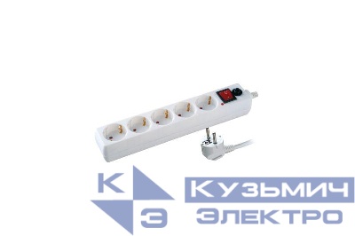 Удлинитель с сетевым фильтром 5х3м с заземл. 16А IP20 SP 5х3 2.2кВт Volsten 12305