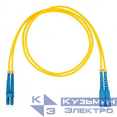 Шнур оптический коммутационный (патч-корд)LC-SC дуплекс (duplex) OS2 нг(А)-HF 1.0 м желт. Datarex DR-220141