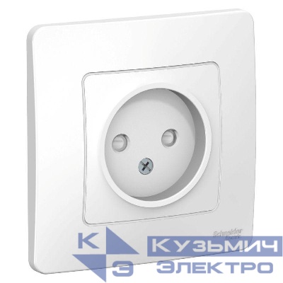Розетка 1-м СП Blanca 16А IP20 250В без заземл. защ. шторки бел. SE BLNRS000111
