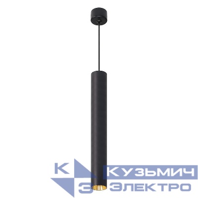 Светильник ML1018 35Вт 230В MR11 D40хH250 потолочн. на подвесе черн. + зол. FERON 51387