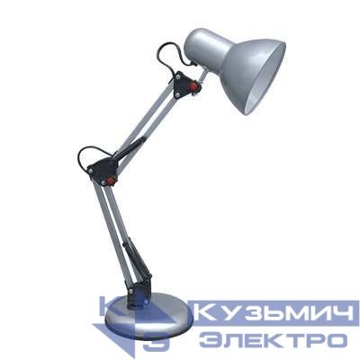 Светильник настольный СНО 15С 60Вт E27 230В под лампу на основании серебр. (кор.) IN HOME 4690612012926