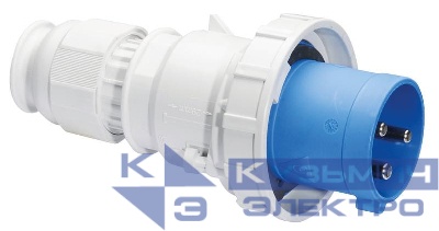 Вилка кабельная 63А 3п 2P+PE 6ч 230В IP67 Bals 2181