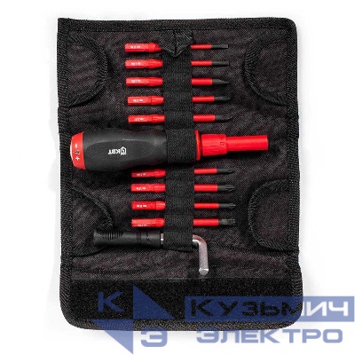 Набор диэлектрических отверток динамометр. "Слим" НИО-3309 КВТ 78279