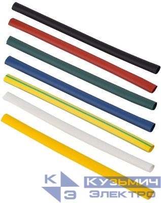 Набор трубок термоусадочных нг-LS 4/2 100мм 7 цветов по 3шт IEK UDR10-004-002-021-S