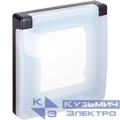 Рамка 1-м Inspiria IP44 с крышкой антрацит IEK 673923