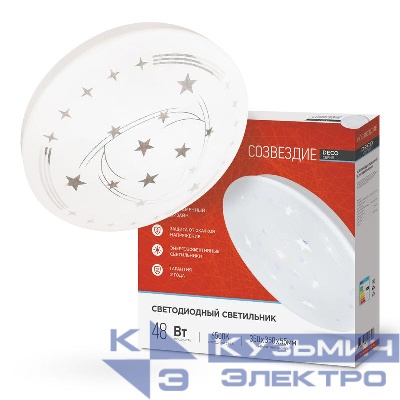 Светильник светодиодный DECO СОЗВЕЗДИЕ 48Вт 230В 6500К 4320лм 380х55мм IN HOME 4690612038568