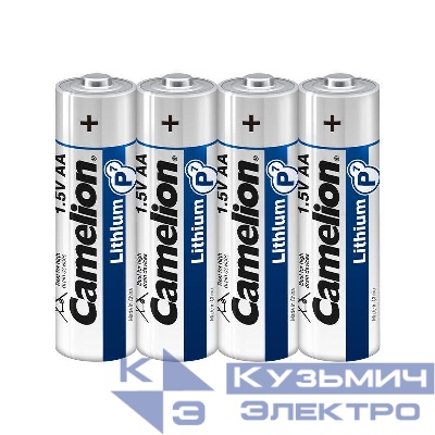 Элемент питания литиевый AA/FR6 Lithium SP4 FR6-SP4 батарейка 1.5В (уп.4шт) Camelion 15243