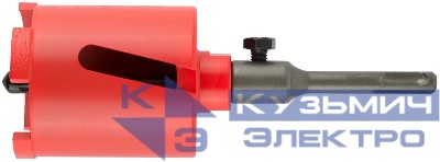 Коронка кольцевая алмазная по бетону безударная 68мм в сборе КУРС 33475