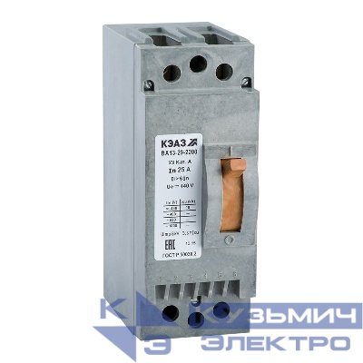 Выключатель автоматический 8А 12Iн ВА13-29-2200 У3 690В AC КЭАЗ 107674
