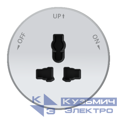 Розетка MultiTrack 13А 250В универс. круглая бел. SE MTK13002W