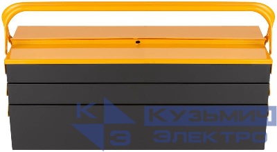 Ящик для инструмента металлический с 4-мя раздвижными отделениями 530х200х200мм FIT 65680