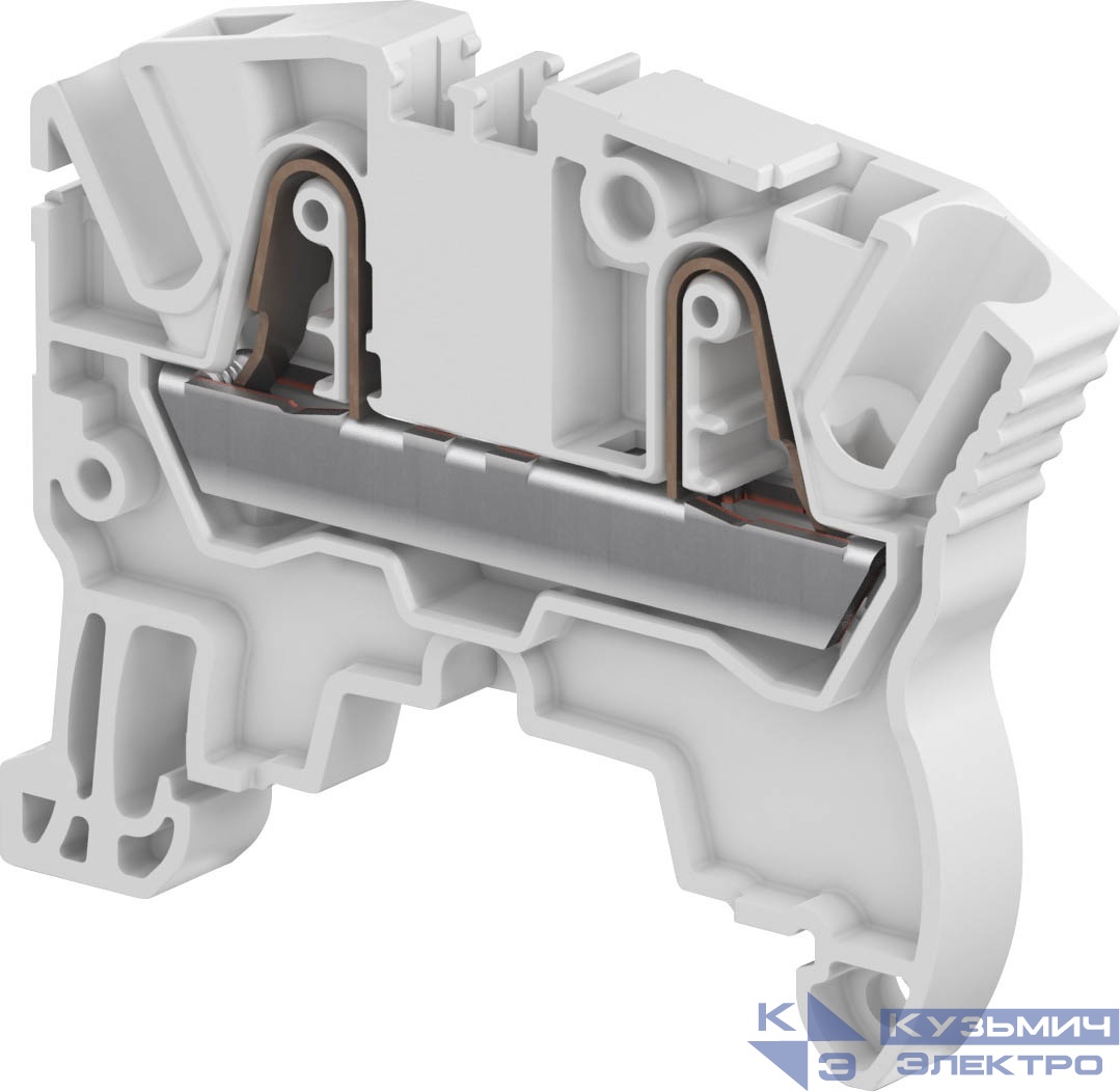 Клемма втычная ZK6 серая - 6 мм, 2 зажима 1SNK708010R0000