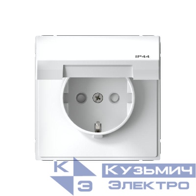 Розетка ArtGallery 16А IP44 с заземл. защ. шторки с крышкой механизм бел. SE GAL440146