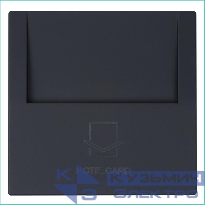 Выключатель карточный СП FD 10А IP20 250В отельный с накладкой механизм черн. матов. soft touch Jasmart FD6209PBM