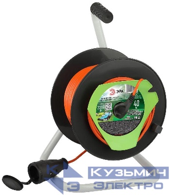 Удлинитель на катушке 1х40м без заземл. RP-1-2x1-40m ПВС 2x1 Эра Б0059771