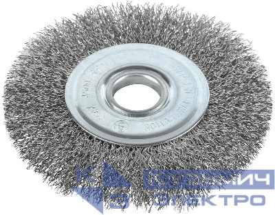 Корщетка-колесо посадочный диаметр 22.2мм волнистая проволока нержав.сталь Профи 125мм FIT 38825