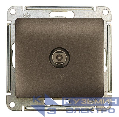 Розетка телевизионная оконечная TV 1-м СП Glossa 1дБ механизм графит SE GSL001391