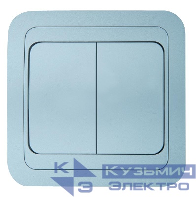 Выключатель 2-кл. СП Mimoza N 10А IP20 серебр./серебр. Makel 26603