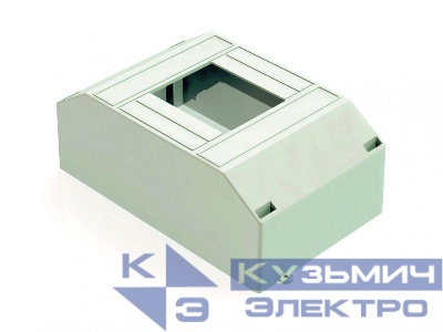Корпус навесной ЩРН-П-2/4 12.5х7.8х5.8 2-4мод. IP30 пластик. бел. DEKraft 31031DEK