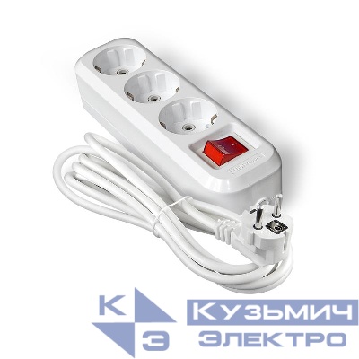 Удлинитель 3х5м с заземл. IP20 S-303А ПВС 3х1.5 с выкл.Universal 1727