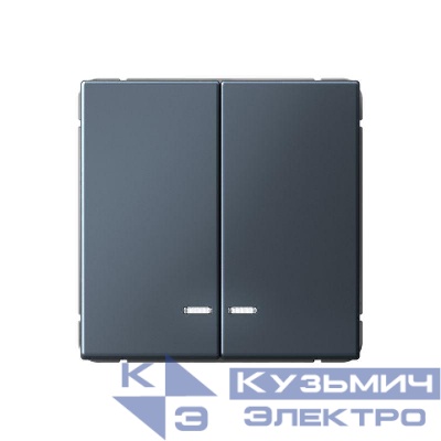 Выключатель 2-кл. ArtGallery (сх. 5а) 10AX с подсветкой быстрозажим. клем. механизм грифель SE GAL000753S